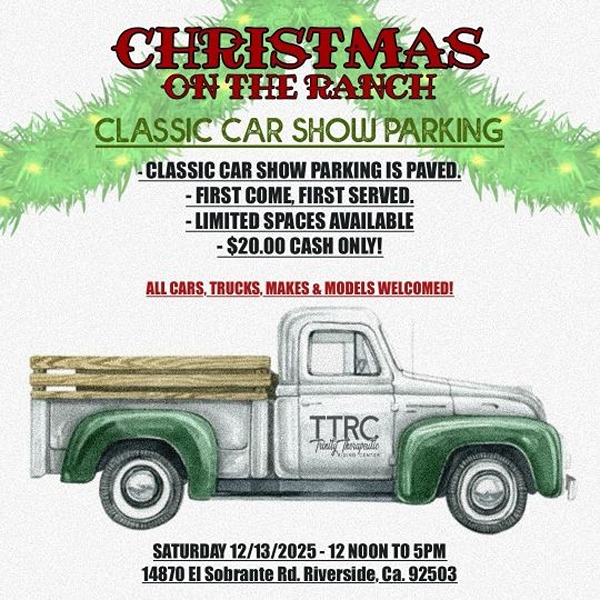 Christmas on the Ranch Classic Car Show flyer 2025